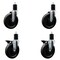 Service Caster 6'' Phenolic Wheel Swivel 1-3/4'' Expand Stem Caster Set 2 Brakes, 4PK SCC-EX20S615-PHS-2-PLB-2-134 - alternate 1
